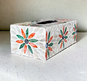 Boîte à mouchoirs en nacre de meilleure qualité pour la maison et la salle de bain Support de boîte à mouchoirs pour table à manger - Product Image 4