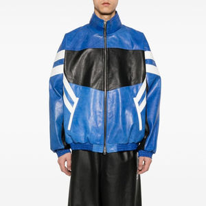 แจ็คเก็ตหนังคุณภาพสูงสำหรับผู้ชาย รุ่นปี 2026 OEM แบบซิป ทรงโอเวอร์ไซส์ กันน้ำ สไตล์สตรีทแวร์ - Product Image 2