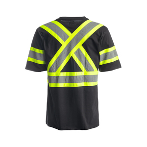 Camisetas de seguridad de alta visibilidad para hombre, manga corta, impermeables, cómodas, con tiras reflectantes, logotipo y talla personalizados. - Product Image 2