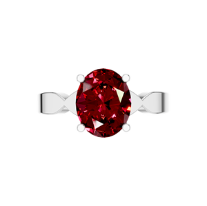 ทับทิมสีแดงสีเงินสีขาวทอง925เครื่องประดับปาร์ตี้แต่งงาน IGI ได้รับการรับรอง OEM ODM ขายส่งแหวนรูปไข่แบบคลาสสิก - Product Image 3