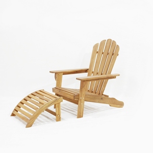Chaise pliante Adirondack moderne en bois résistant aux intempéries pour cuisine, jardin et terrasse - Product Image 5