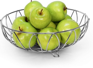 ที่คว่ำผลไม้ทรงกลมตะกร้าผลไม้โลหะพรีเมียมอุปกรณ์ตกแต่งโต๊ะดีไซน์สุดสร้างสรรค์ตะกร้าผลไม้ชามผลไม้จำเป็นสำหรับห้องครัว - Product Image 2