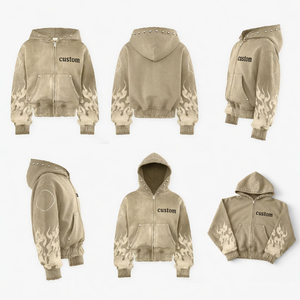 Custom Sun Faded Screen Printing Rhine Stone <b>Hoodie</b> Top Quality Material 100% Cotton Fabric Street Style <b>Trendy</b> Look <b>Hoodie</b> - Product Image 5