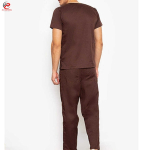 Wholesale Best Quality New Designer Style Knitted Customizable Medical Scrubs Unisex <b>Doctors</b> VNeck Male Nursing Uniform <b>Set</b> - Product Image 3