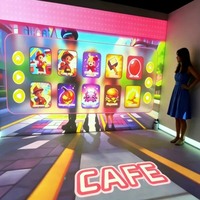 Mur et sol interactifs de projection en forme de L pour le fitness physique, jeux de football sportifs, jeu éducatif interactif pour enfants