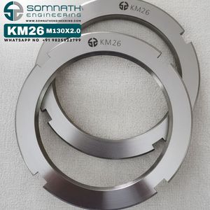 DIN 981 KM26 <b>Lock</b> Nut Heavy Industry Use CLASS 4 Self-Locking Fully <b>Threaded</b> Right Hand Bearing Natural Finish CNC Nut SE Brand - Product Image 2