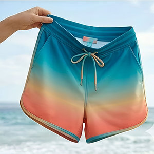 OEM Service Women's Beach <b>Shorts</b> Beautiful Gradient Effect Print Stylish Versatile Vintage Wear Seaside Swimming Board <b>Shorts</b> - Product Image 5