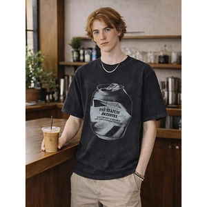 Mens Graphic Oversize Shirt Unisex Short Sleeve Cotton Vintage Streetwear Aesthetic Tee Shirts Casual <b>Tunic</b> - Product Image 2