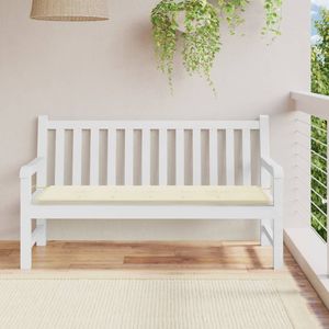 Cojín para Banco de Jardín de Tela Oxford Color Crema, 59.1 x 19.7 x 1.6 Pulgadas - Product Image 1