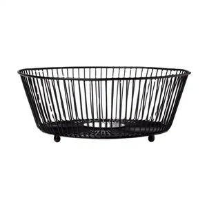 Cesta de Almacenamiento de Frutas de Alambre Metálico Geométrico, Soporte Decorativo de Alambre de Hierro de Estilo Moderno, Organizador de Cocina Dorado Ecológico - Product Image 3