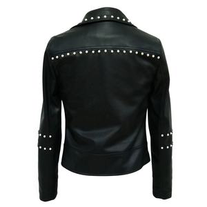 Chaqueta de Motocicleta de Piel de Oveja para Hombre y Mujer, Nueva Moda, Transpirable, Resistente al Viento, Estilos Personalizados, Charlotte Burnt - Product Image 3