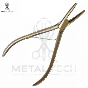 Pinzas para Remover Extensiones de Cabello, Chapadas en Oro, con Mordazas Dentadas, Herramienta para Destruir Anillos Micro, Accesorios para Extensiones de Salón - Product Image 2
