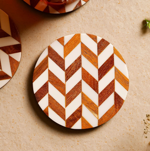 Bone Inlay Coaster Premium Bone Inlay 5mm Modern Stylish Coasters <b>Table</b> <b>Protectors</b> Customized Sale - Product Image 6