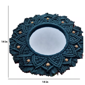 Decoración de Dormitorio, Tapiz Bohemio Tejido a Mano, Espejo Decorativo de Macramé para Pared, Estilo Bohemia - Product Image 6