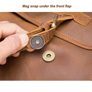 Sac de voyage en cuir pour homme, forme rectangulaire, fermeture à glissière, poignée supérieure, sac de transport, 36,56 L, grande capacité, sac de rangement durable - Product Image 6