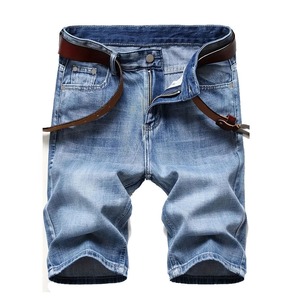High Quality Training Wear Men's Knitted <b>Elastic</b> <b>Waist</b> Casual <b>Jeans</b> Shorts <b>with</b> Pockets 100% Cotton Hot Sale - Product Image 1