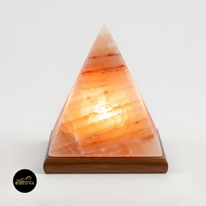 Lámpara de Sal de Cristal en Forma de Pirámide, Tallada a Mano en Madera, Hecha a Medida, Natural, Rosa, Duradera, Decoración para el Hogar, Triangular, Regalo de Año Nuevo y Navidad - Product Image 1