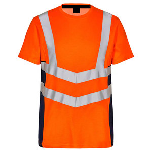 OEM Safety Workwear Men's High Vis Safety T Shirt Reflective Working Short Sleeve Construction Safety T-Shirts - Product Image 5