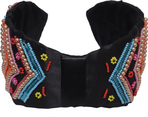 Venta al por mayor fabricante indio estilo Baby Shower accesorios para el cabello para mujeres niños tela hecha a mano diadema ligera precio bajo - Product Image 2