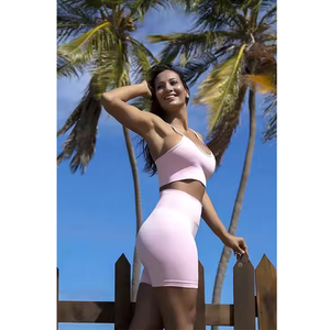 Ensemble de yoga et Pilates couleur unie, séchage rapide, dos ouvert, taille haute, décontracté et polyvalent - Product Image 4