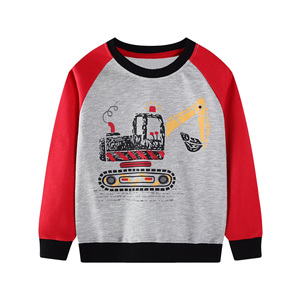 Custom Toddler Boy Kids and Girl Fleece Pullover Sweatshirt Kids Baby Unisex Color Block <b>Oversized</b> Raglan Long Sleeves Crewneck - Product Image 2