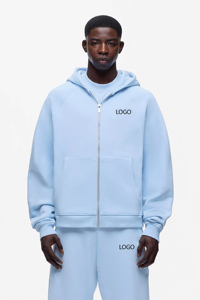 OEM Custom Printed Eco-Friendly Garment Dyed <b>Lightweight</b> Winter Breathable Blank <b>Hoodie</b> Jogger Set Sweatsuit Gym Wear Tracksuit - Product Image 6
