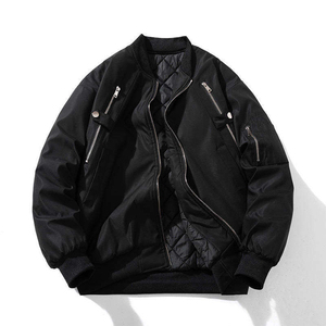 Wholesale Bomber <b>Jacket</b> Custom Nylon Bomber with Rib Knit Trim for <b>Men</b> Streetwear Low MOQ OEM - Product Image 6
