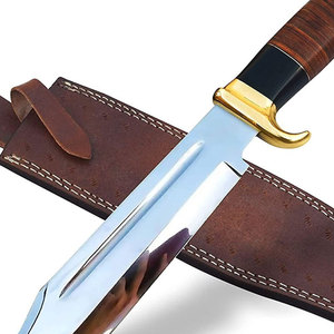 Couteau Bowie, grand couteau utilitaire pour la chasse et le camping en plein air, avec construction en acier inoxydable, poignée confortable - Product Image 2