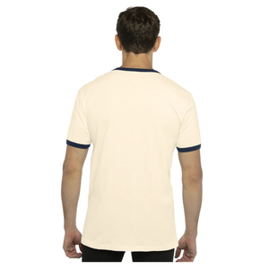 Men's Premium Cotton <b>Ringer</b> <b>T</b> <b>Shirt</b> Contrast Neck and Sleeve Short Sleeve Casual Tee for Daily Wear and Custom Apparel - Product Image 2