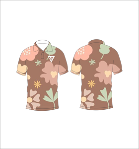 Polo personnalisé à imprimé floral, manches courtes, décontracté, mode estivale, imprimé sur toute la surface, t-shirt polo pour hommes et femmes - Product Image 6