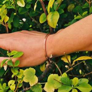 Interwoven Style Copper Bangle <b>Bracelet</b> Unique Contemporary Wrist Accessory Supplier - Product Image 4