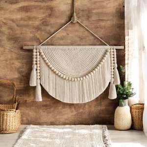 Best Selling Macrame <b>Tapestry</b> Wall Hanging Handmade Wall Art Boho Dorm Decor Macrame Wall Hangings - Product Image 6