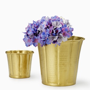 Antique Brass Metal Planter Set Round <b>Tripod</b> Indoor Flower Pots Luxury Decorative Garden Containers for Home & Hotel Decor - Product Image 4