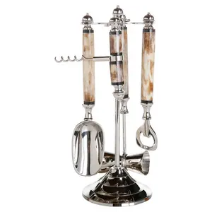 Roestvrij Staal Hars Handvat Bar Tool Set Met Stand