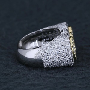 Custom CEO <b>Ring</b> <b>Mens</b> Iced Out Two Tone Lab Diamond Signet <b>Ring</b> Hip Hop Bling Jewelry Boss Hustle Gift Statement <b>Ring</b> - Product Image 2