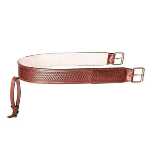 High Quality Horse Riding Leather Girth Customizable Sizes Soft Padded Comfort Durable Premium Equestrian Tack Stainless Steel - Product Image 2