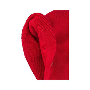 Red Acrylic <b>Beanie</b> <b>Hat</b> Unisex Solid Color Winter Knit Cap Casual Style 56-58CM Head Circumference Computer Knitted - Product Image 2
