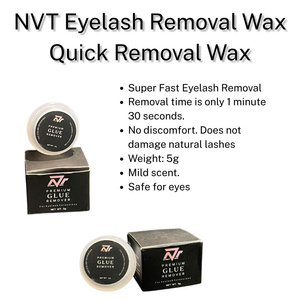 Glamoreyelash CREAM REMOVER Gold Non-Stinging Gentle Formula Plant Extracts Five Grams Professional Fast Drying Eyelash Remover - Product Image 5