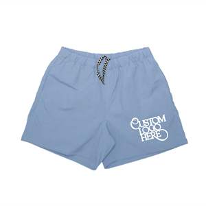 กางเกงขาสั้นไนลอนสีชมพูสดใสคุณภาพสูงพิมพ์โลโก้ได้ตามต้องการสำหรับผู้ชาย / กางเกงกีฬาขายส่งผ้าโพลีเอสเตอร์ 100% ความยาวขาใน 5.5 นิ้ว - Product Image 5