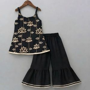 Premiums Kids Cotton Blend Embroidered <b>Top</b> Bottom Set Designer Fully Stitched Ethnic Wear Wholesale Rate By Royal Export - Product Image 5