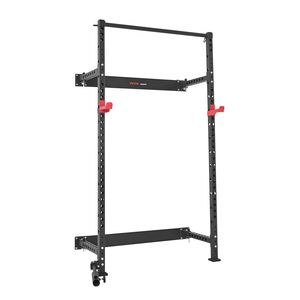 Rack Multifunzionale Pieghevole per Squat a Parete con Supporto Landmine per Allenamento di Forza - Product Image 1