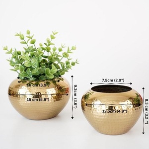 Durable Eco-Friendly Brass Metal Hammered Modern Customized Flower <b>Pot</b> Planter Vase Plant <b>Stand</b> ILAHI's ICOMP-13332 1kg Not - Product Image 1