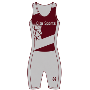 Maroon and White Rowing Champ Suit <b>Mens</b> Sleeveless Competition Uniform Performance Racing Singlet Custom Wholesale Team Sports - Product Image 2