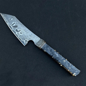 Couteau de chef personnalisé artisanal en acier au carbone Burraq Ecommerce, lame de 8 pouces, manche en bois, coffret cadeau - Product Image 6