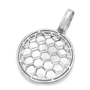 Colgante Redondo de Moissanita Estilo Hip Hop con Baño de Rodio y Cierre de Plata 925, Joyería para Regalo o Fiesta para Hombres - Product Image 3
