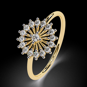 แหวนเพชรธรรมชาติพรีเมียมสำหรับผู้หญิง ขายส่งสินค้าขายดี เครื่องประดับเจ้าสาวสุดหรูจากซัพพลายเออร์อินเดีย - Product Image 3