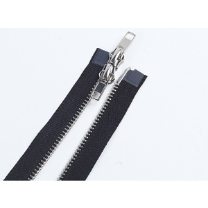 Wholesale 5# 25 Cm-60 cm Metal <b>Zipper</b> With Double Sliders and Auto Lock Apparel <b>Zippers</b> for Bags Clothing Tent - Product Image 3