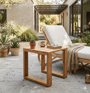 Modern Minimalist <b>Outdoor</b> Teak Wood <b>Side</b> <b>Table</b> Durable Handmade Solid Wood Coffee <b>Table</b> For Garden Patio Living Room Furniture - Product Image 5