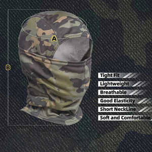 Masque facial Balaclava, masque intégral en nylon coupe-vent pour le sport, les activités de plein air, la moto, la course à pied et la randonnée - Product Image 2