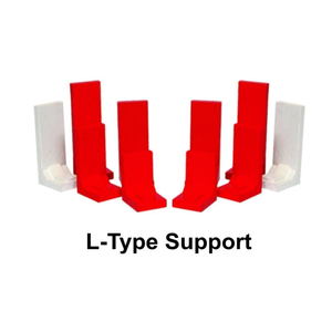 Support mural en plastique rouge de type L, structure standard simple face - Product Image 5